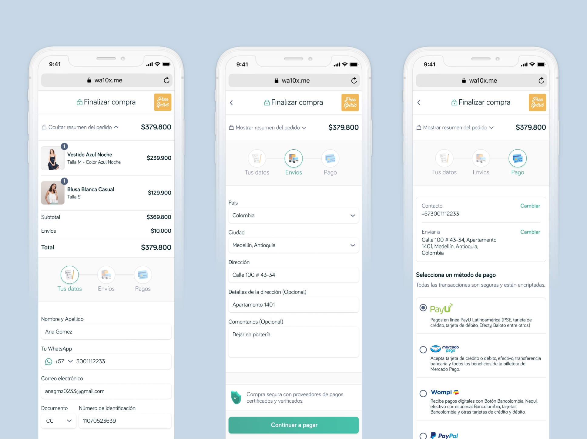 Mobile checkout design