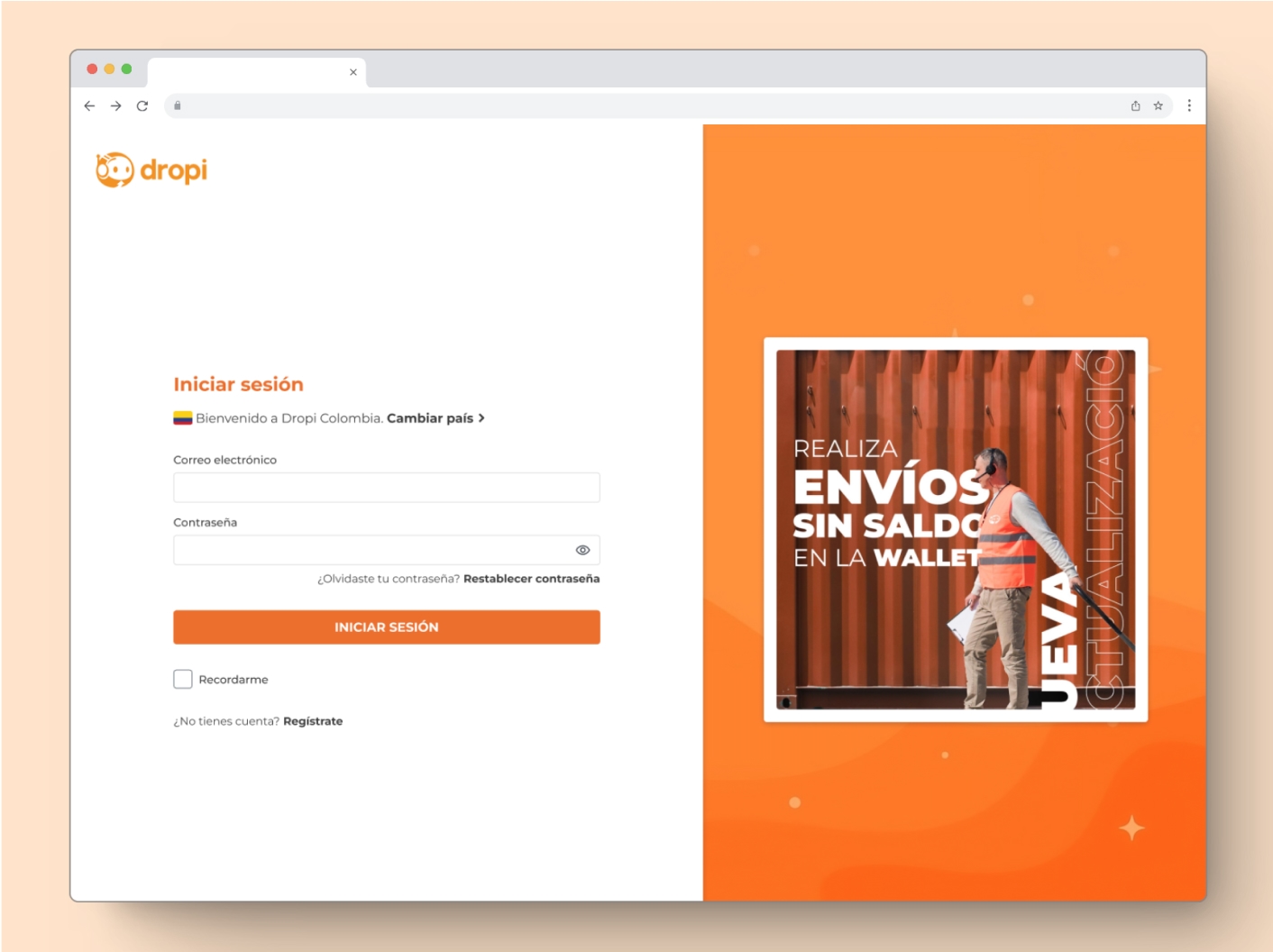 Redesigned login